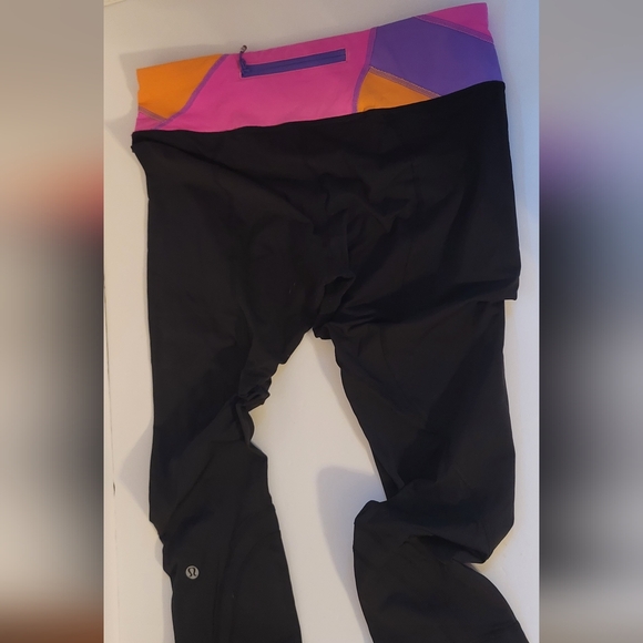 Lululemon Run: Inspire Crop II Black/Highlight Colorblock BUNDLE - Picture 7 of 10